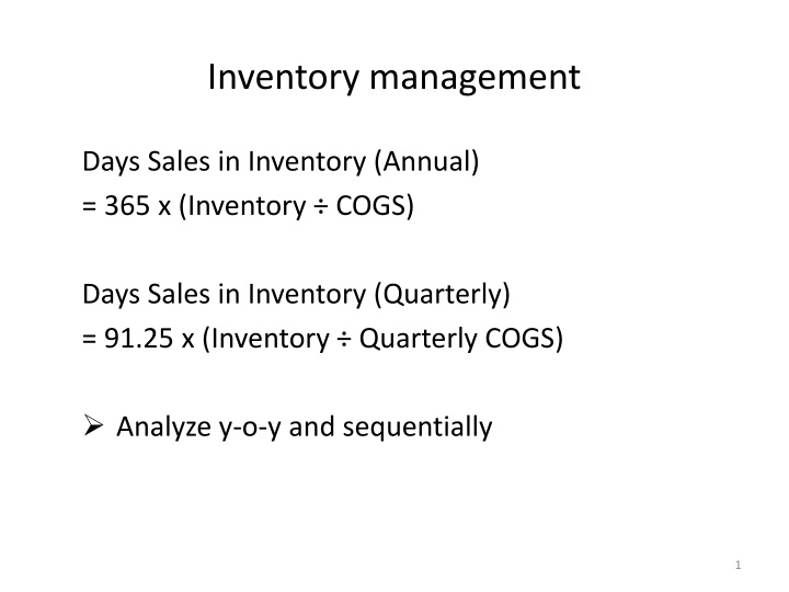 inventory management