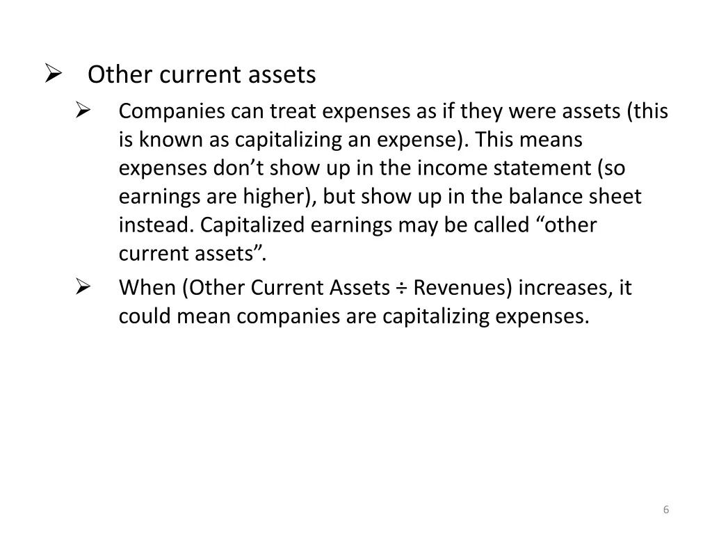 other current assets companies can treat expenses