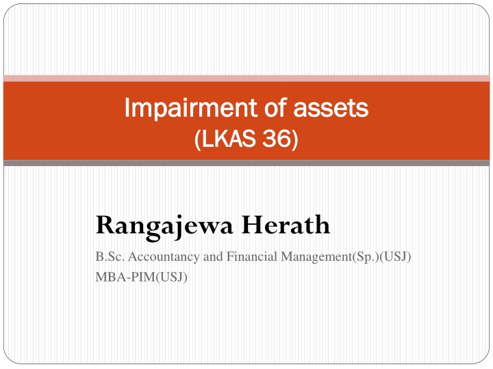 impairment of assets impairment of assets lkas