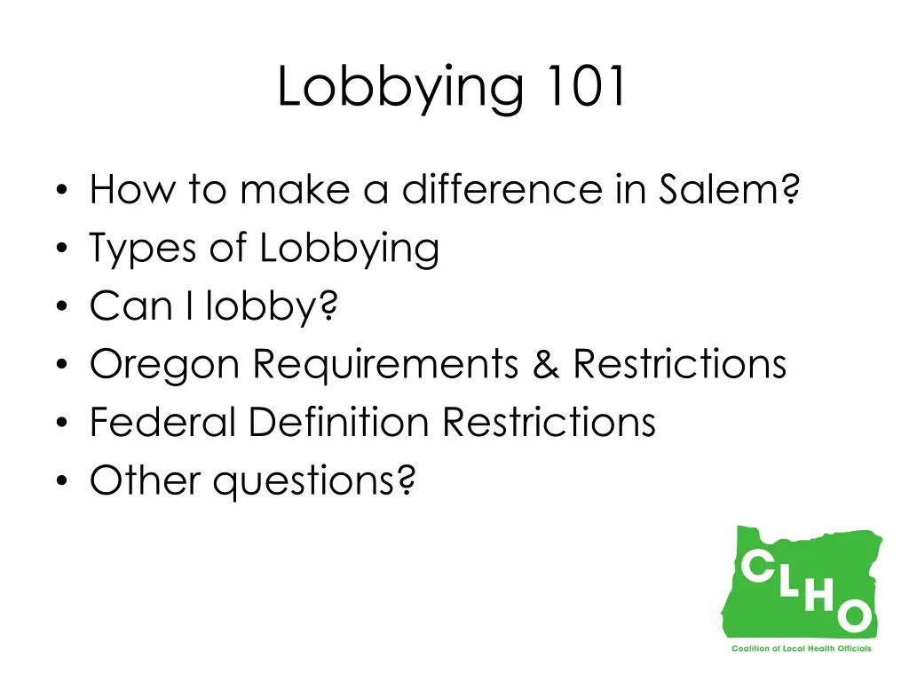 lobbying 101 1