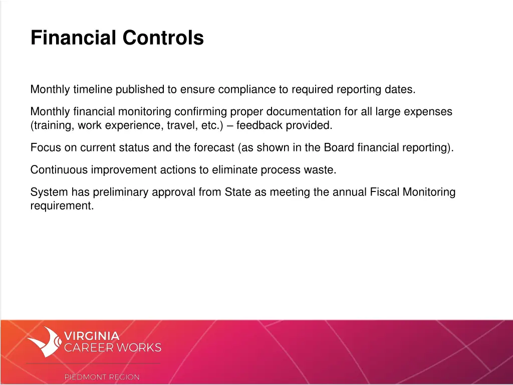 financial controls