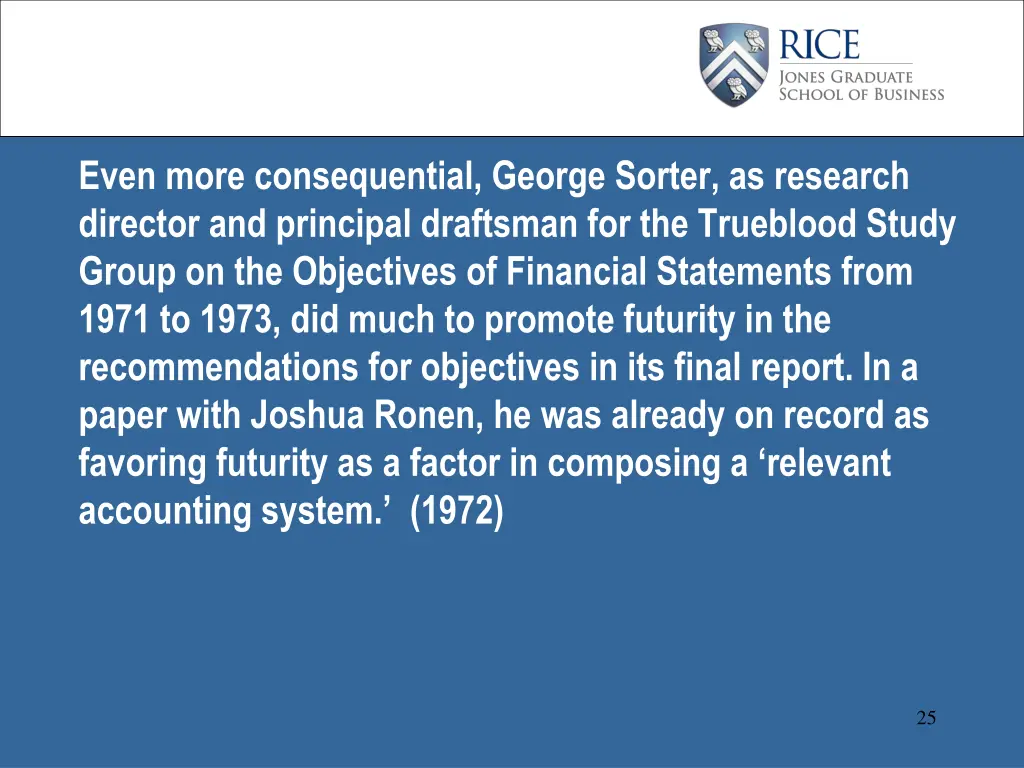 even more consequential george sorter as research