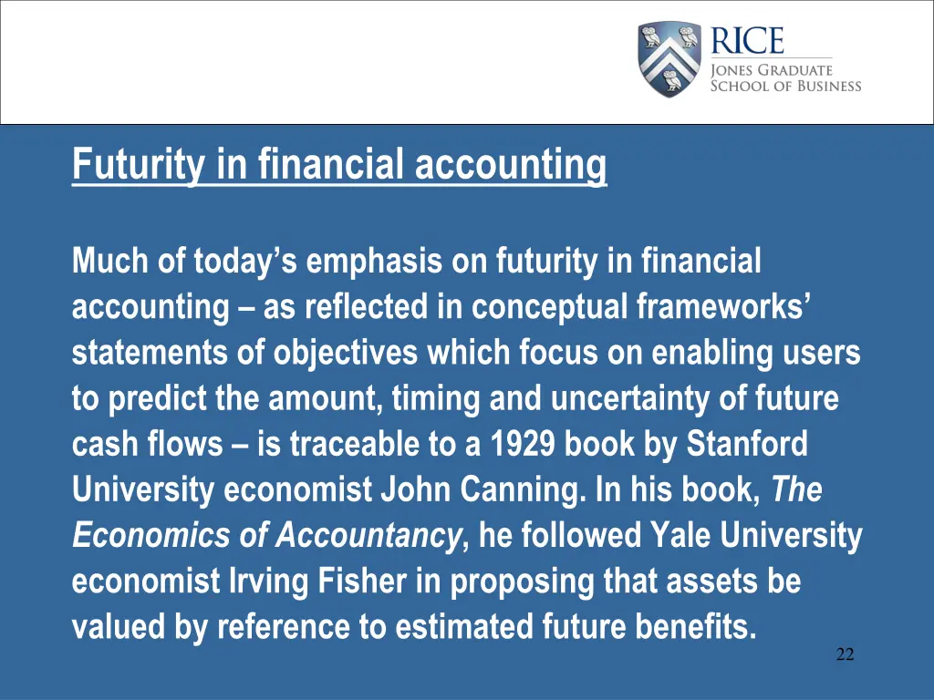 futurity in financial accounting