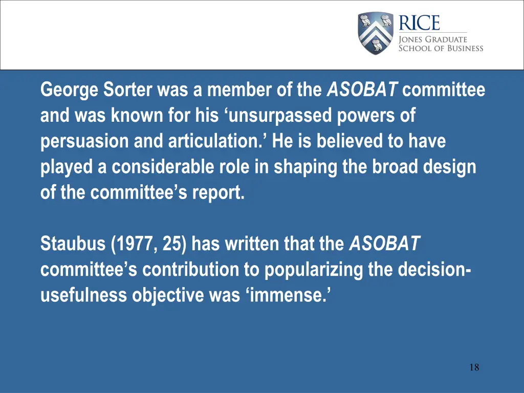 george sorter was a member of the asobat