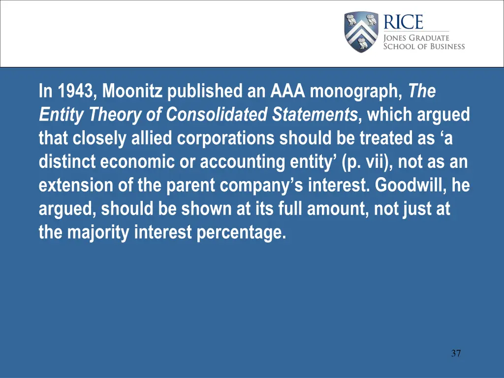 in 1943 moonitz published an aaa monograph