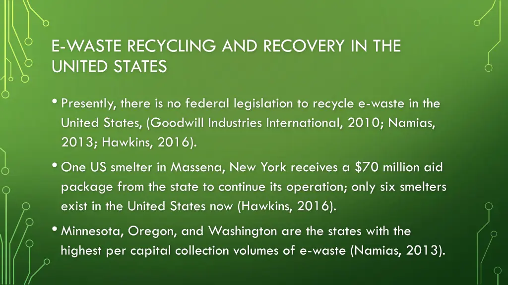 e waste recycling and recovery in the united