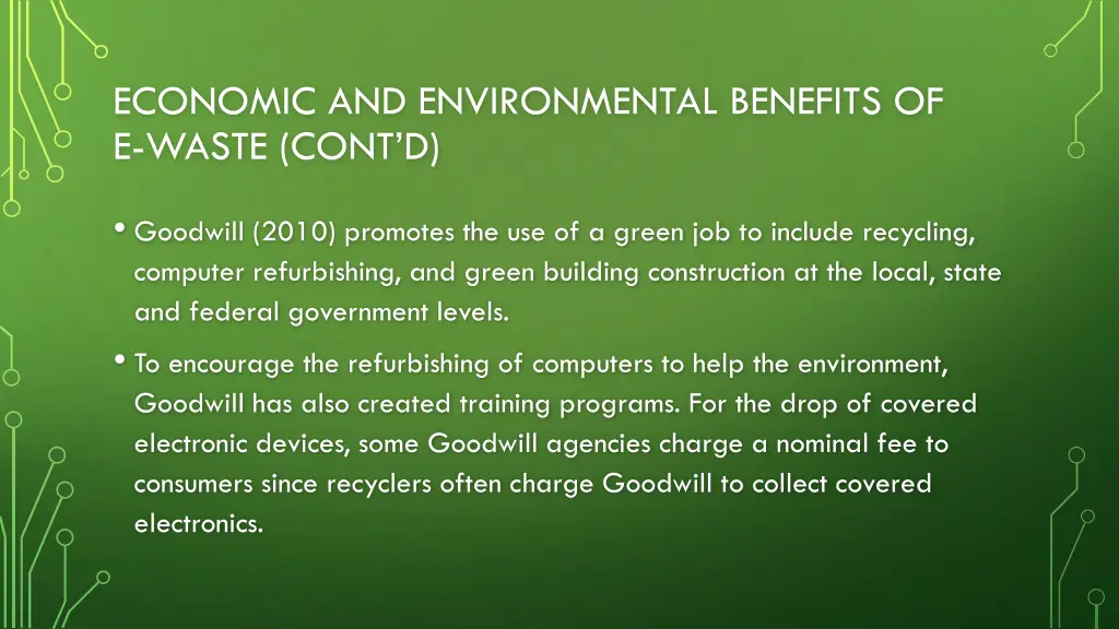 economic and environmental benefits of e waste 1