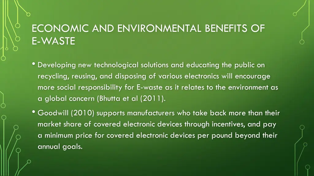 economic and environmental benefits of e waste