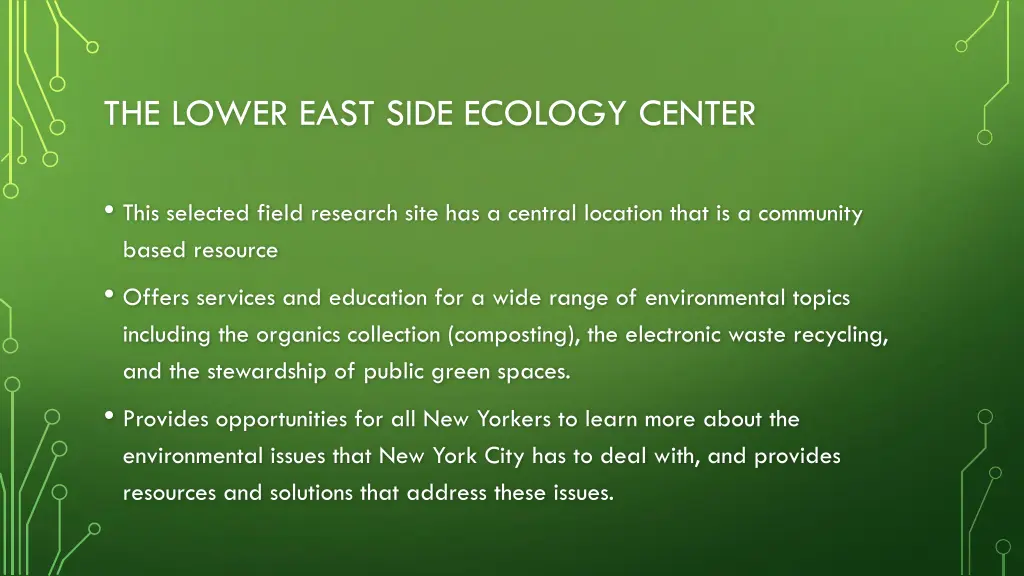 the lower east side ecology center