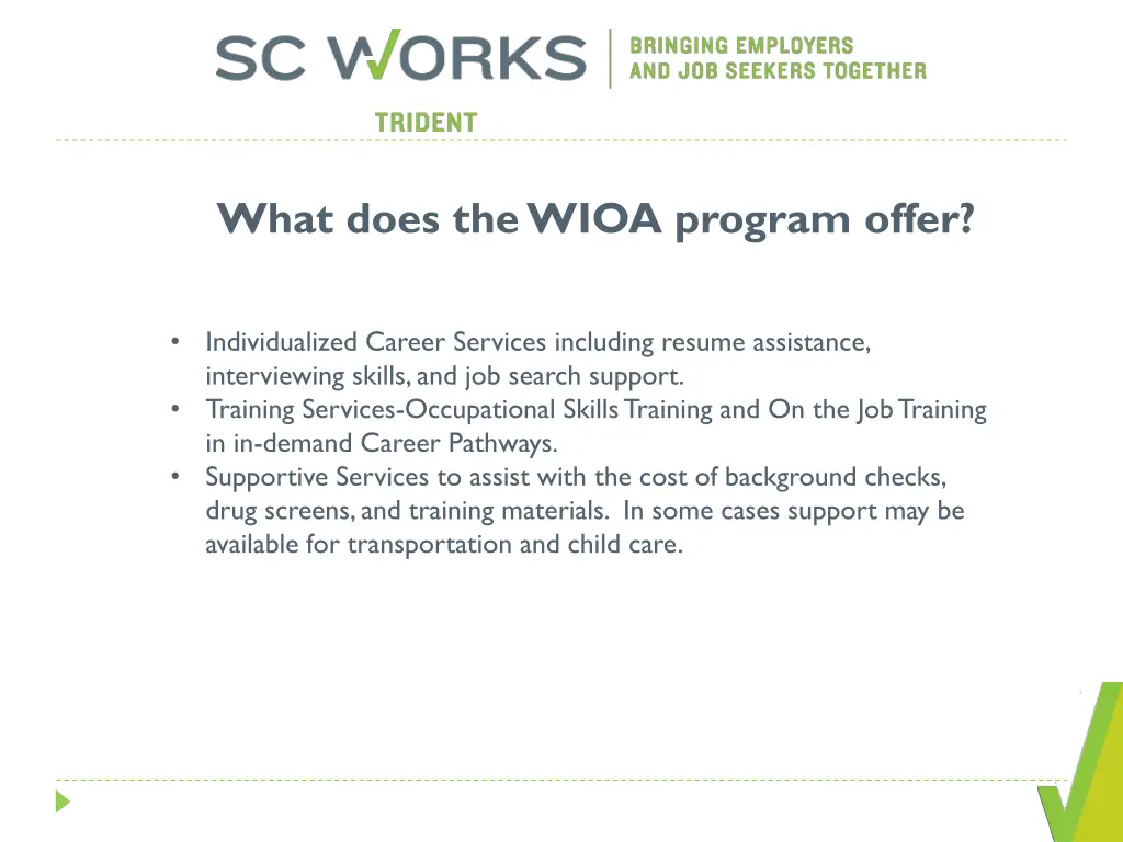 what does the wioa program offer