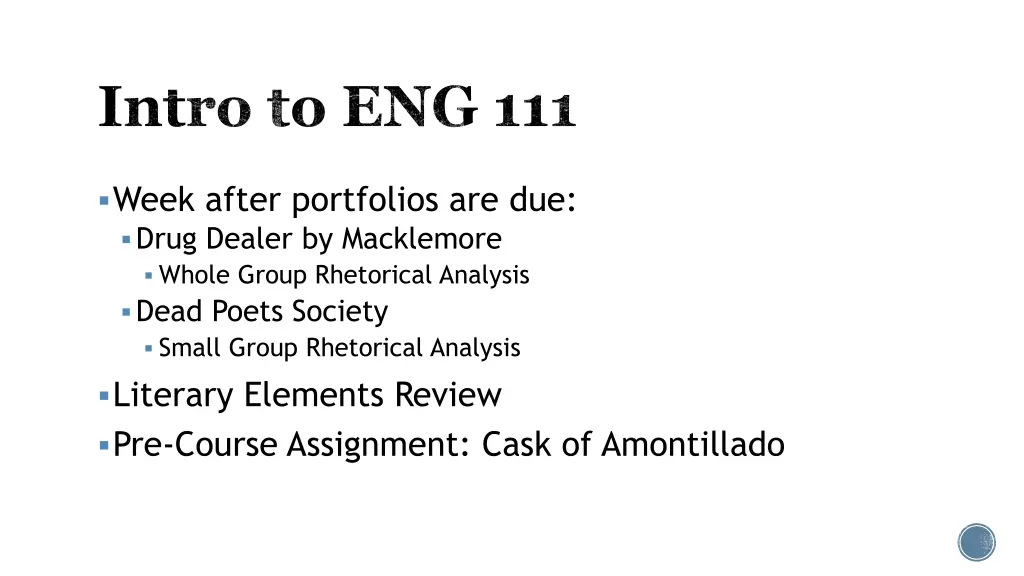 intro to eng 111