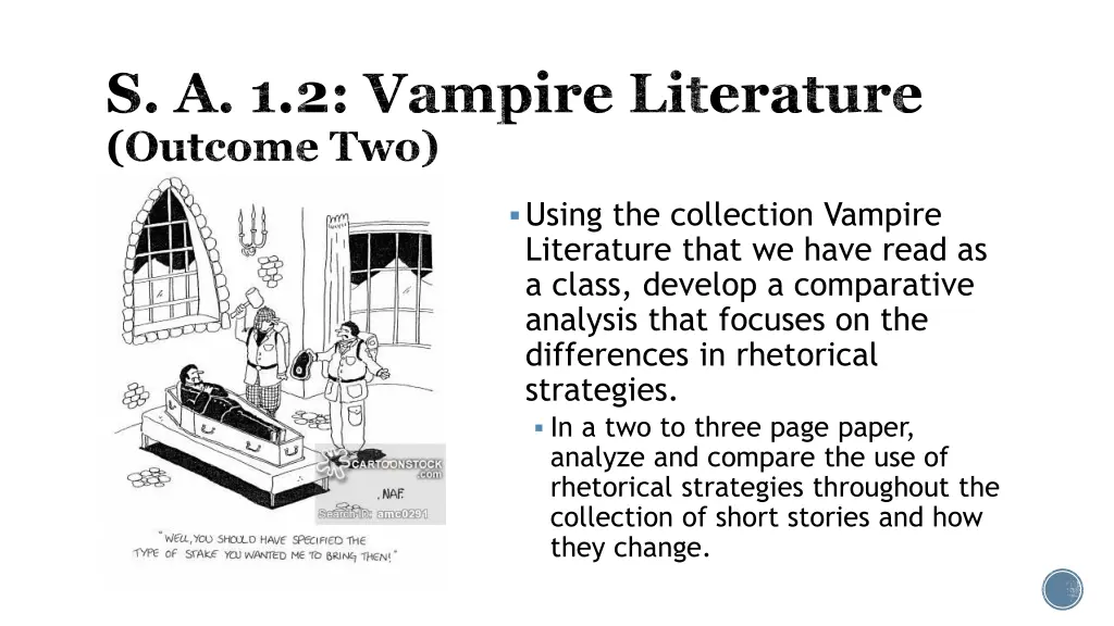 s a 1 2 vampire literature outcome two