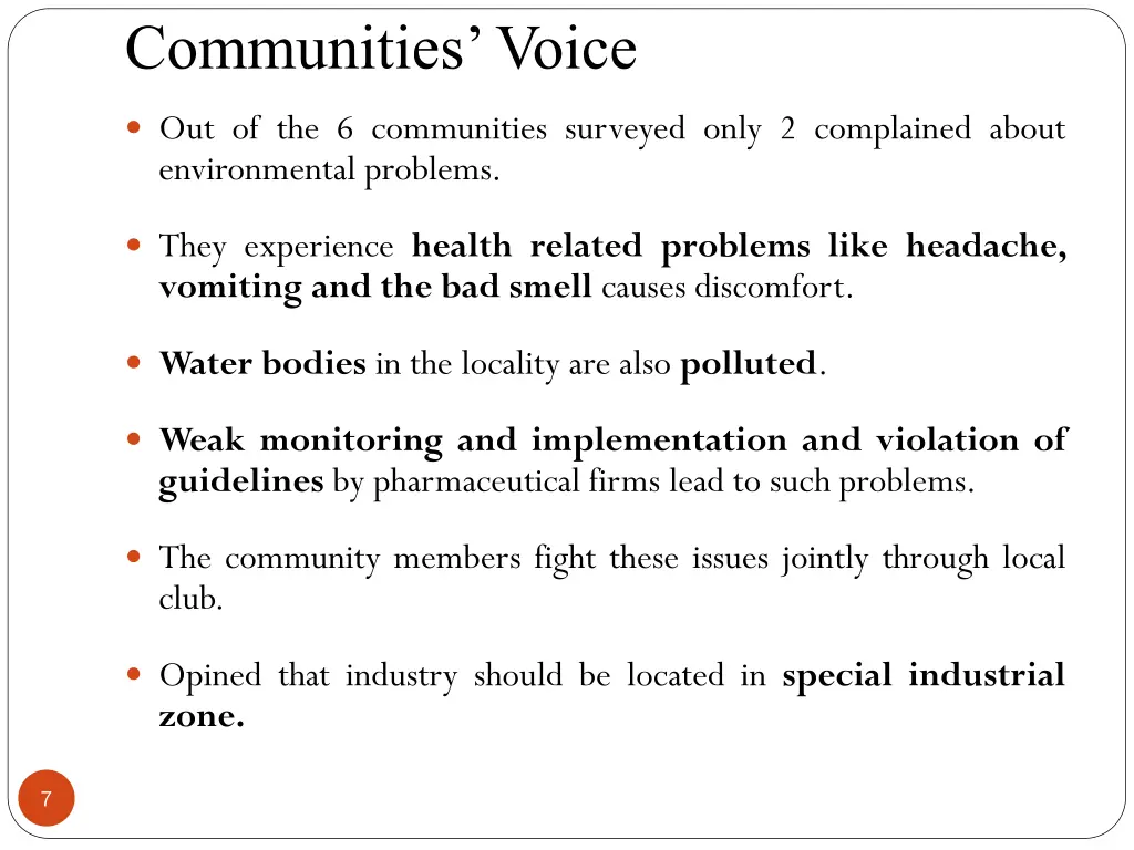 communities voice