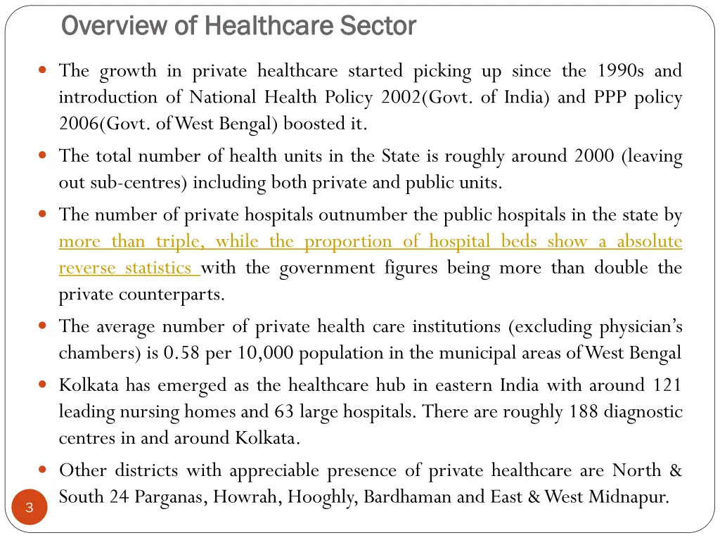 overview of healthcare sector overview