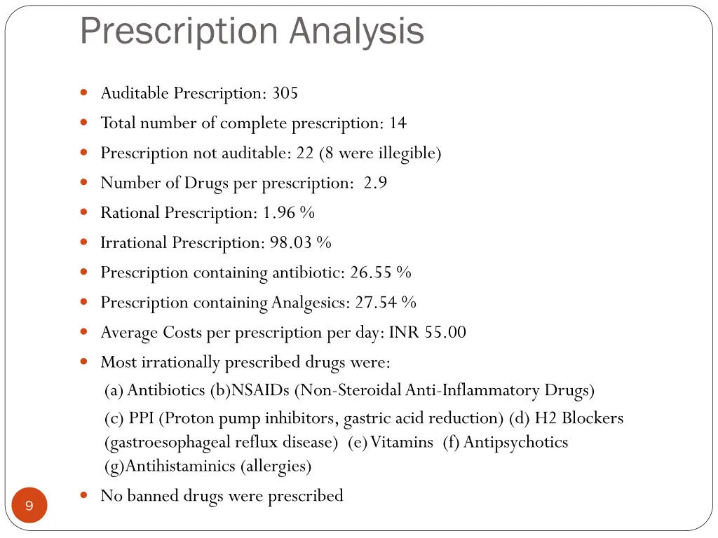 prescription analysis