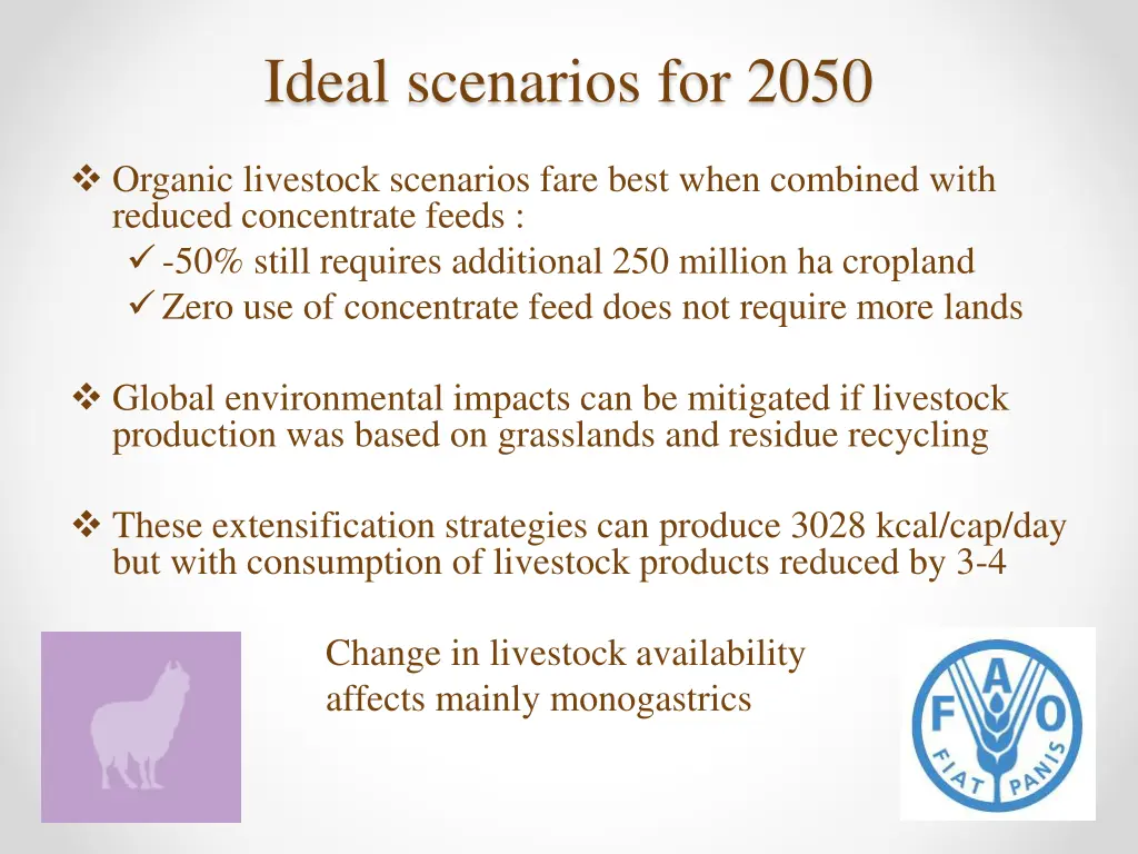 ideal scenarios for 2050