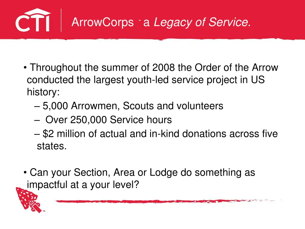 arrowcorps a legacy of service