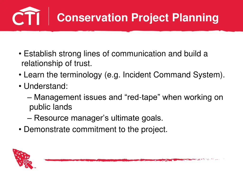 conservation project planning 1