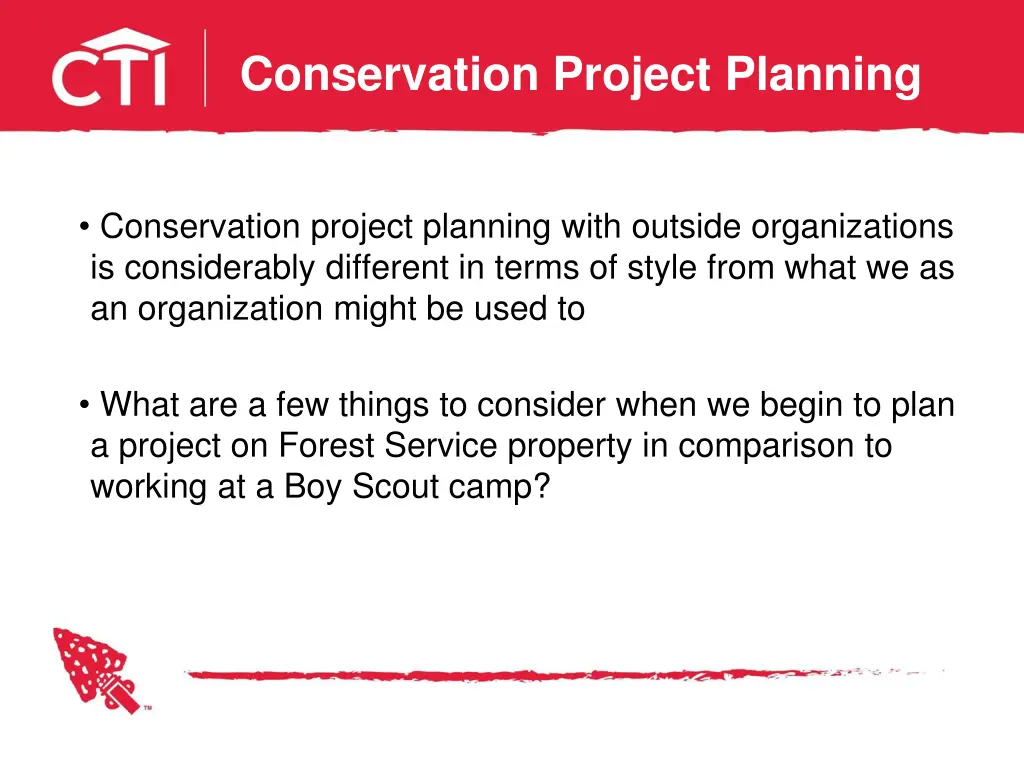 conservation project planning