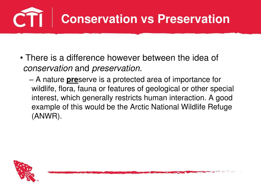 conservation vs preservation