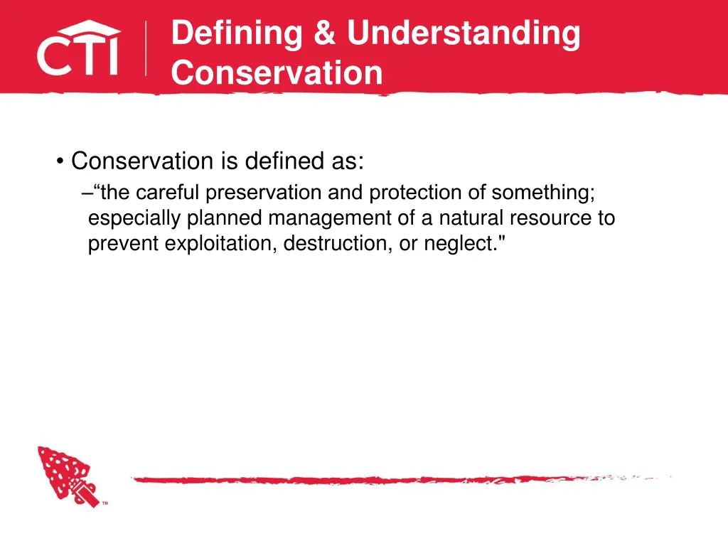 defining understanding conservation