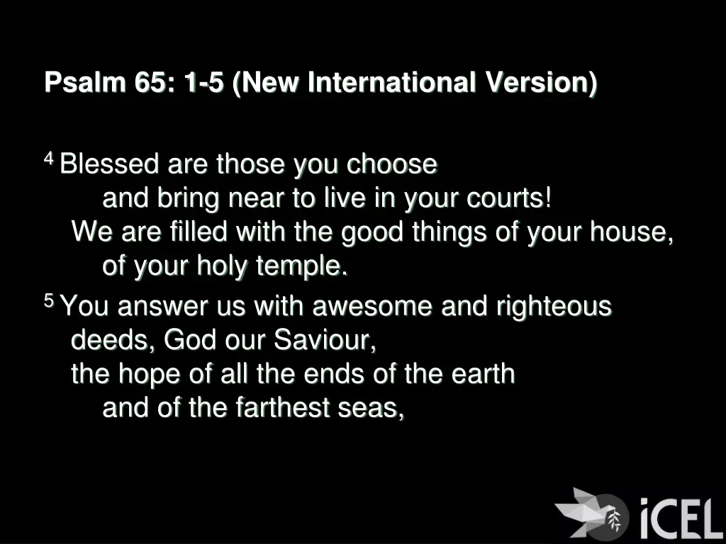 psalm 65 1 5 new international version 1