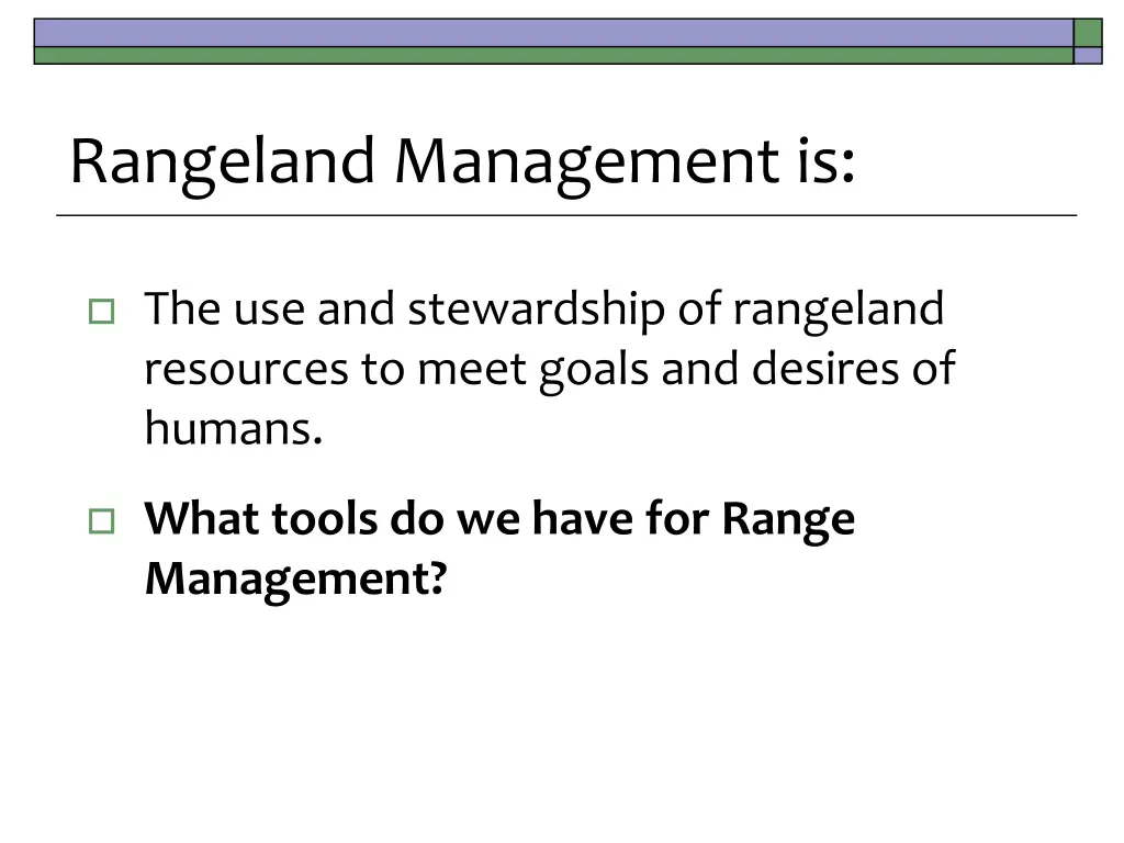 rangeland management is 2