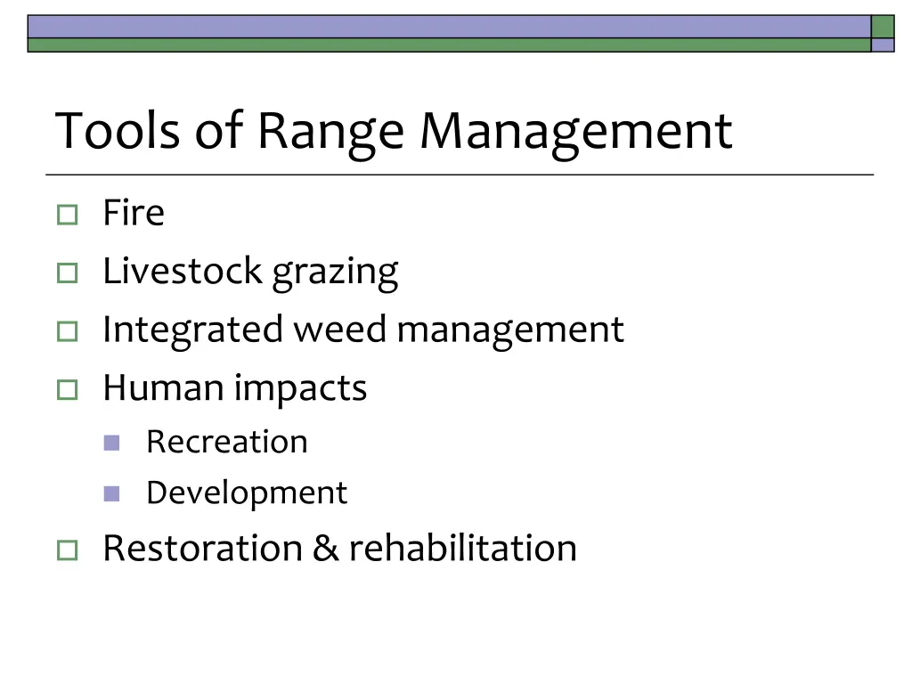 tools of range management