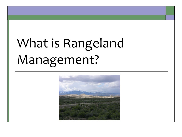 what is rangeland management