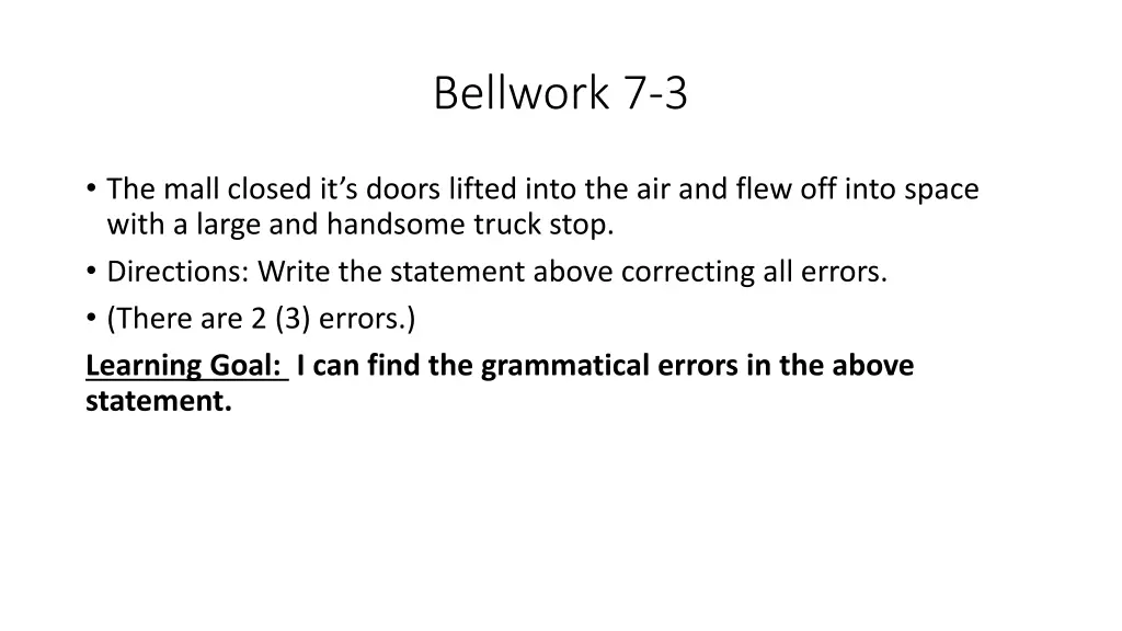 bellwork 7 3