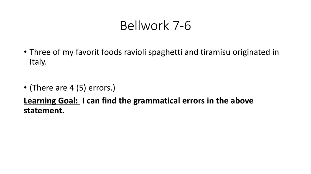 bellwork 7 6