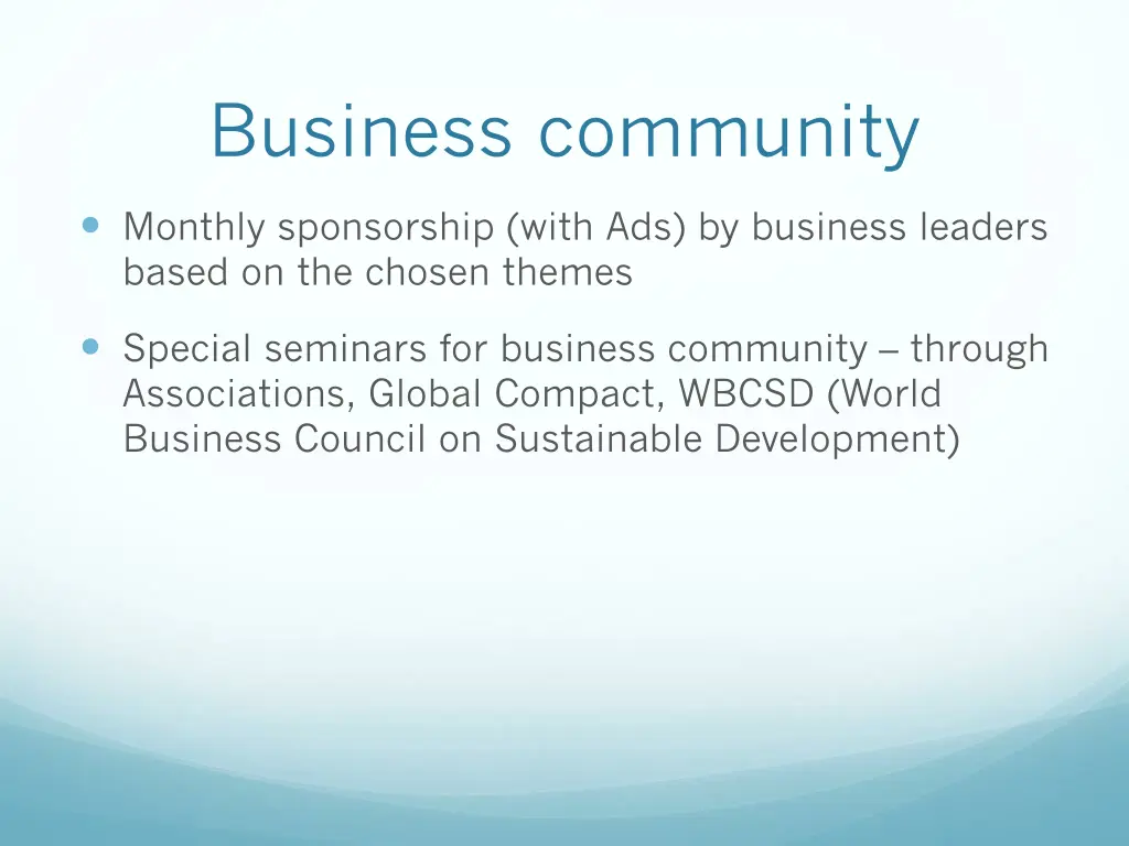 business community