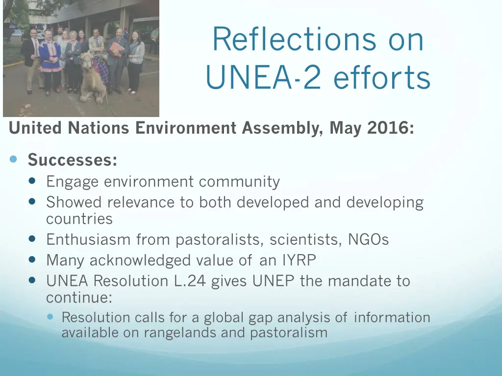 reflections on unea 2 efforts