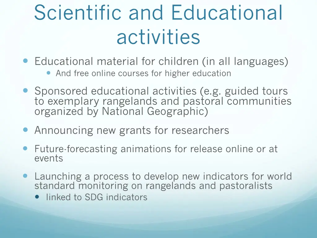 scientific and educational activities