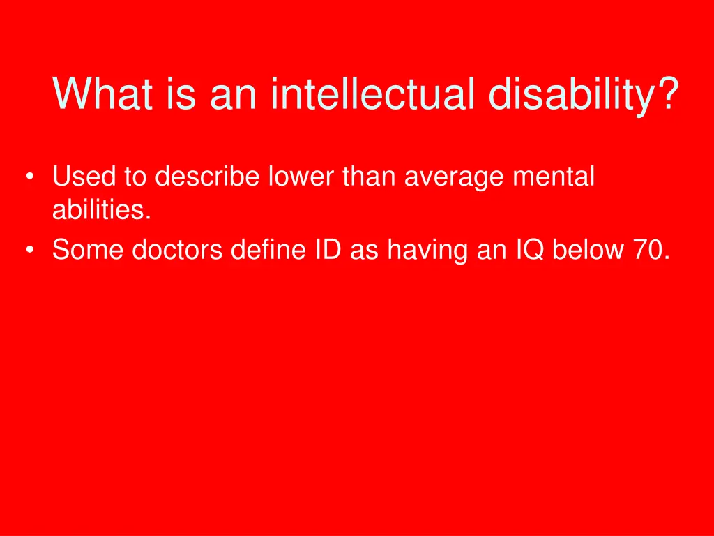 what is an intellectual disability