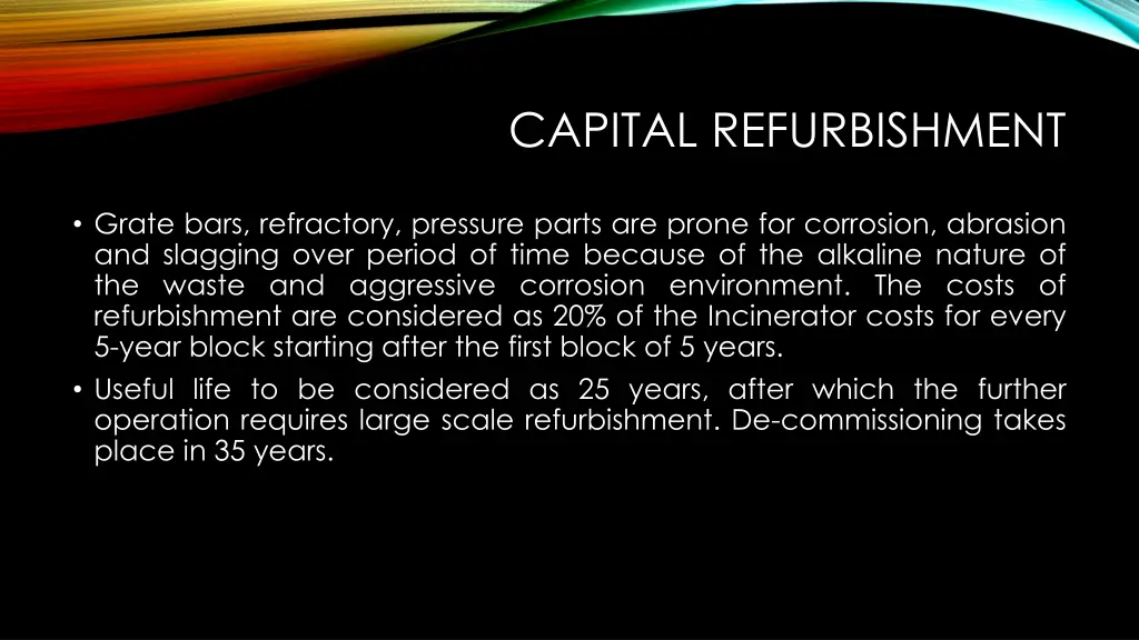 capital refurbishment