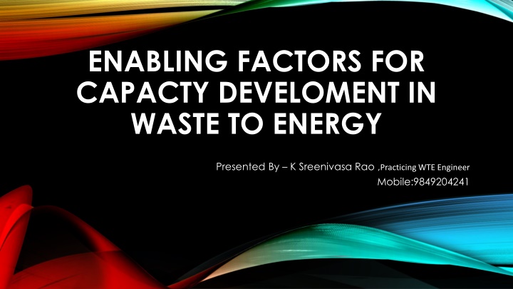 enabling factors for capacty develoment in waste