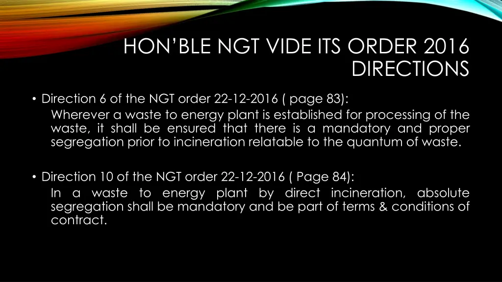 hon ble ngt vide its order 2016