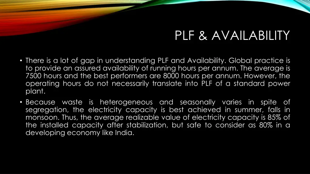 plf availability