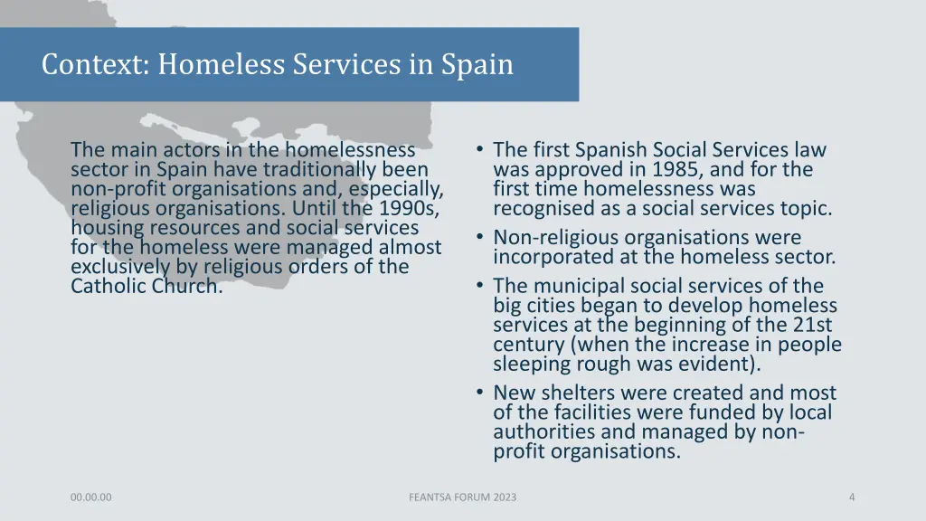 context homeless services in spain