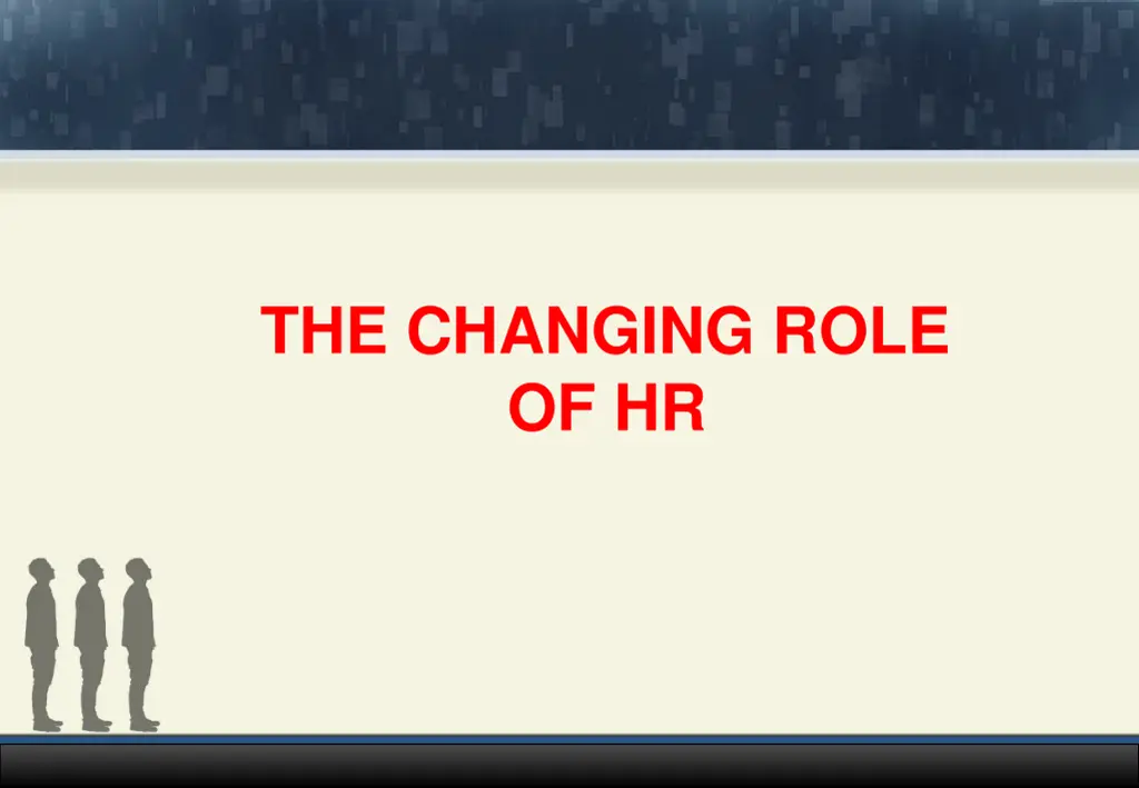 the c hanging role of hr