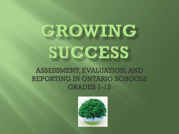 assessment evaluation and reporting in ontario