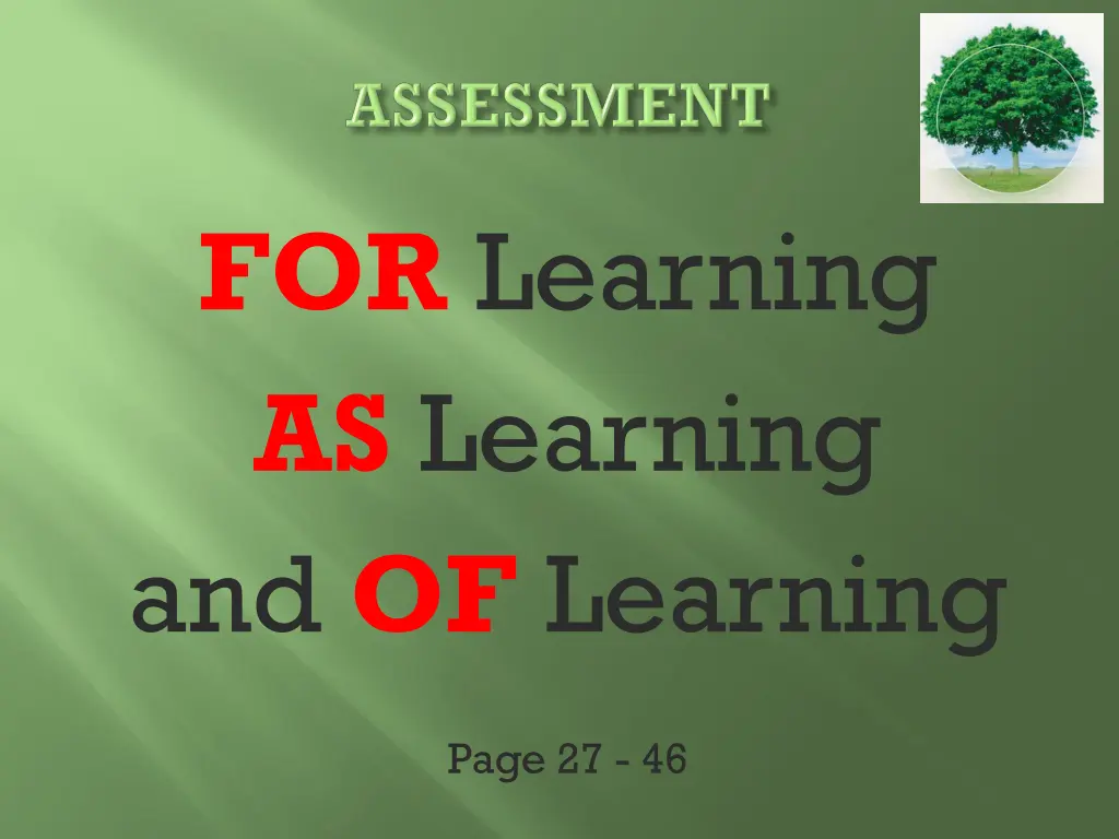 for learning as learning and of learning