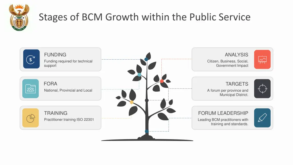 stages of bcm growth within the public service