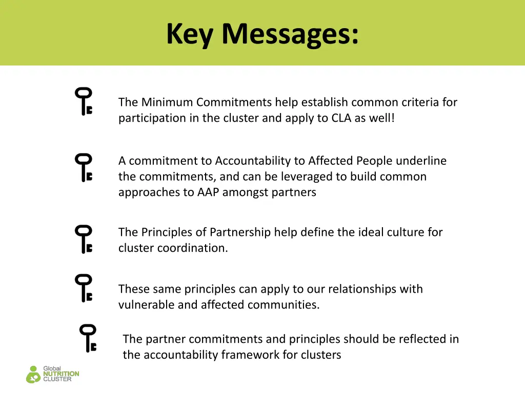 key messages