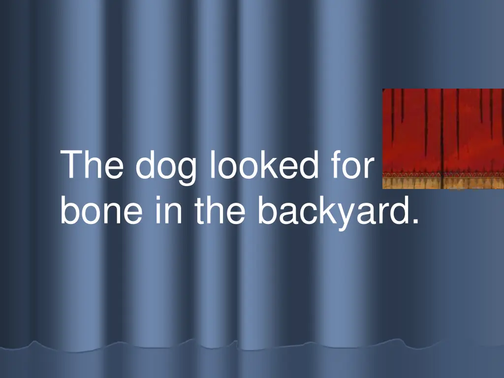 the dog looked for its bone in the backyard