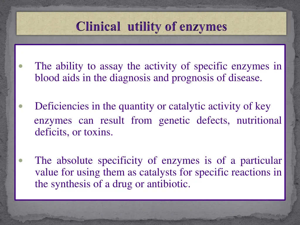 the ability to assay the activity of specific