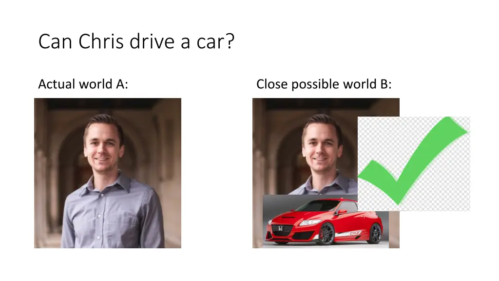 can chris drive a car 1