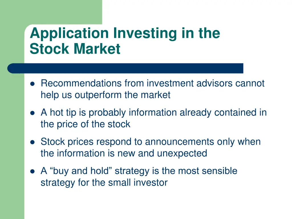 application investing in the stock market