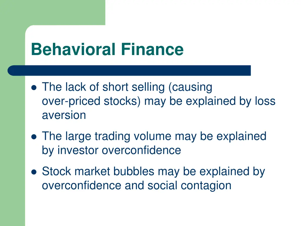 behavioral finance 1